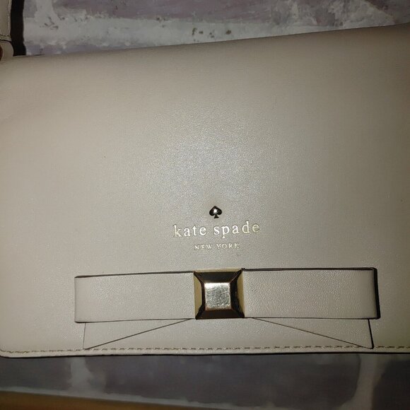 Kate Spade Crossbody Small Henderson Messenger Bag Cream Cement Ivory Offwhite - Picture 2 of 16